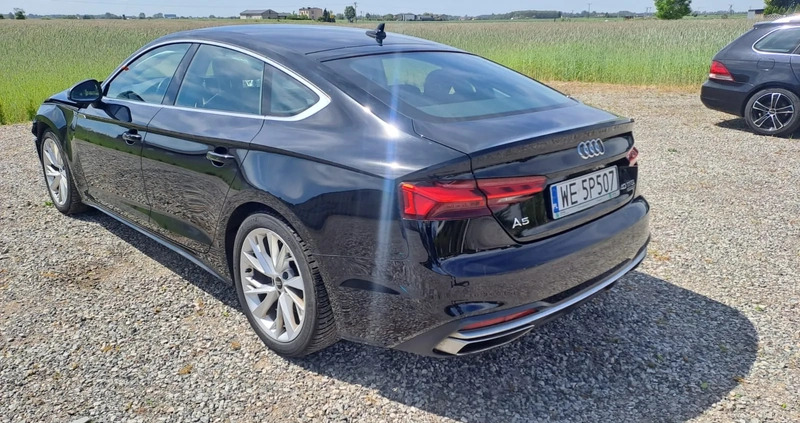 Audi A5 cena 90000 przebieg: 72000, rok produkcji 2022 z Byczyna małe 154